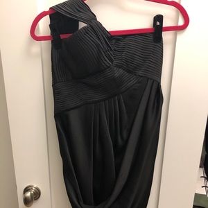 BCBG Max Azria one shoulder little black dress
